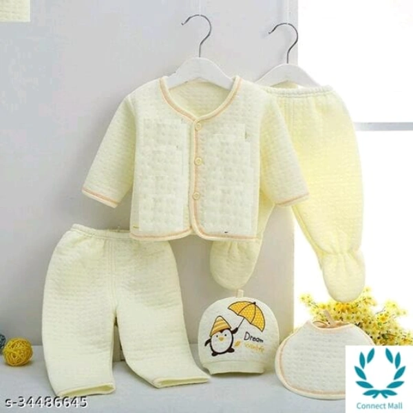 StylishNewborn Baby Clothes Set - 0-3 Months, Light Yellow